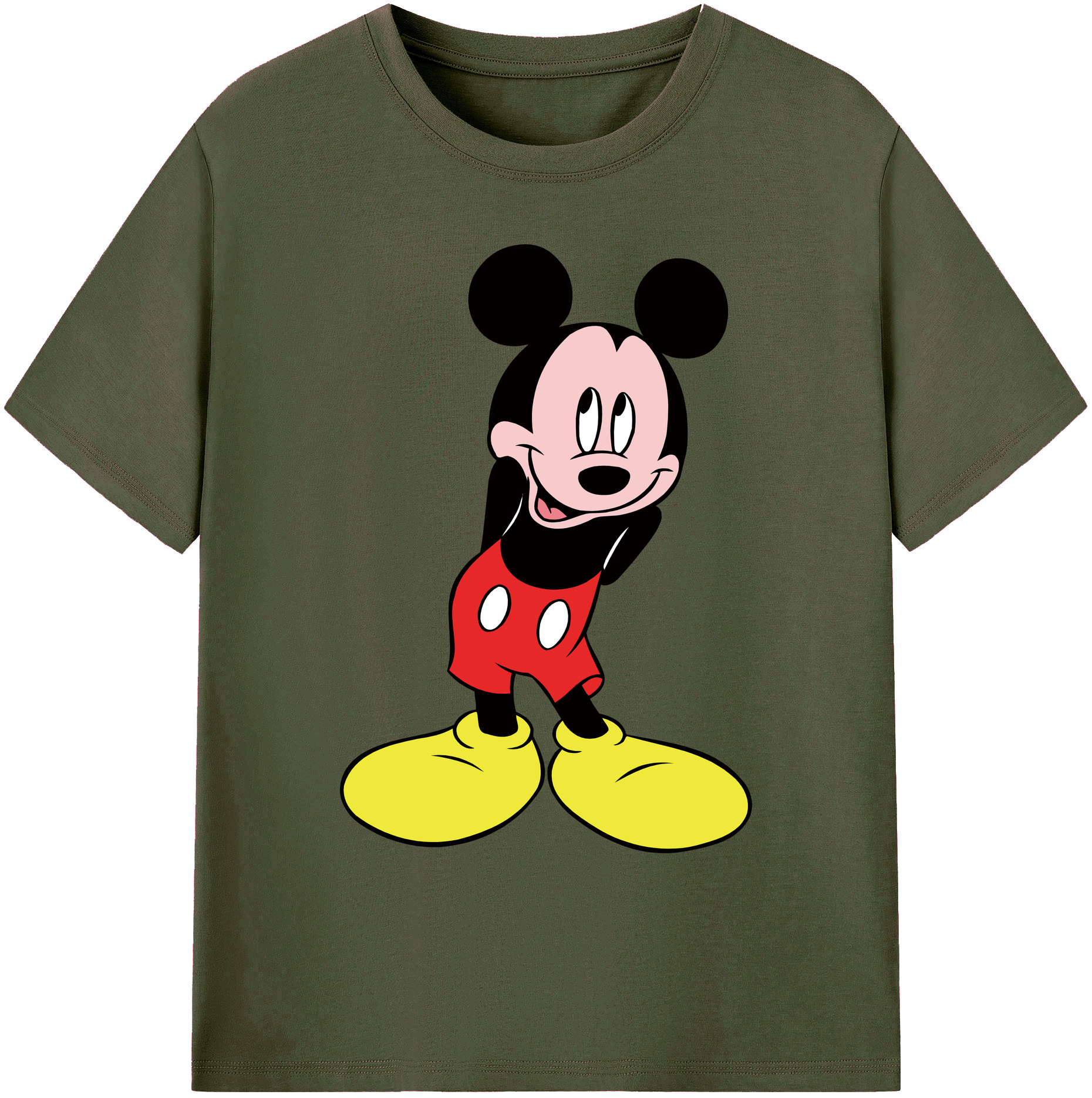 （画像用） ミッキーマウス Mickey Mouse 綿100％ メンズ半袖Tシャツ｜肌触りやわらか＆通気性